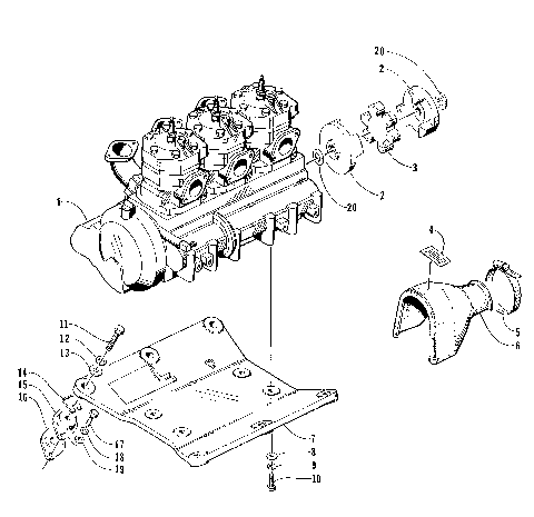 ENGINE AND RELATED ASSEMBLY [72735]