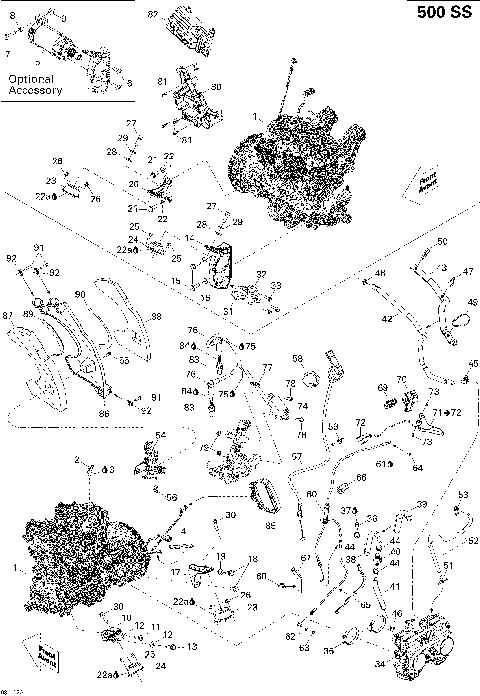 01- Engine And Engine Support 500SS