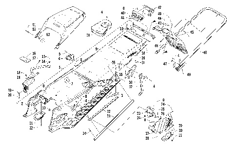 TUNNEL, REAR BUMPER, AND SNOWFLAP ASSEMBLY [96636]