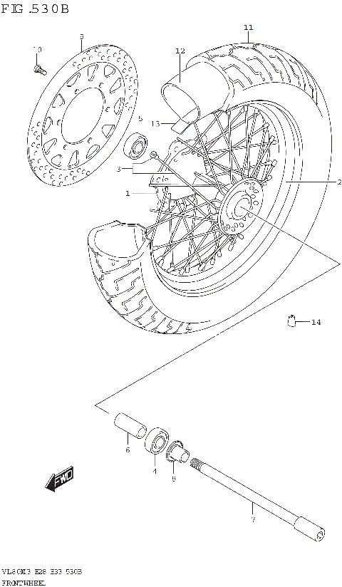 FRONT WHEEL (VL800T)