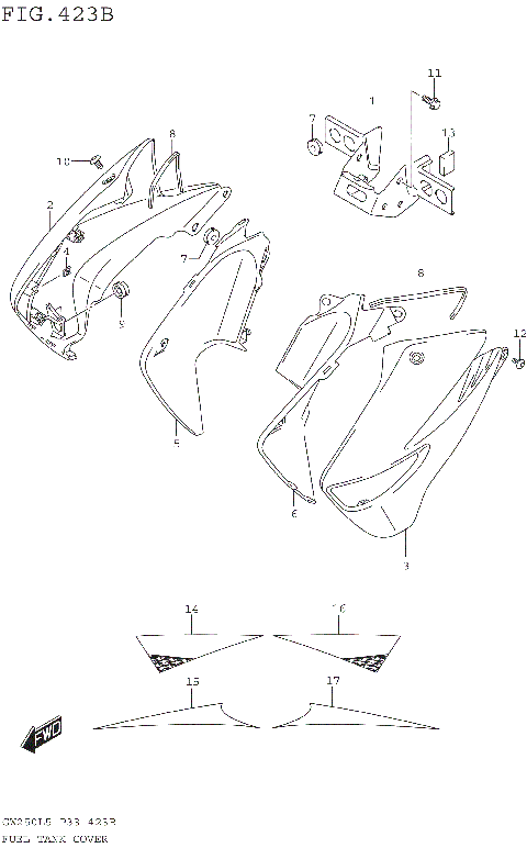 FUEL TANK COVER (GW250ZL5 P33)