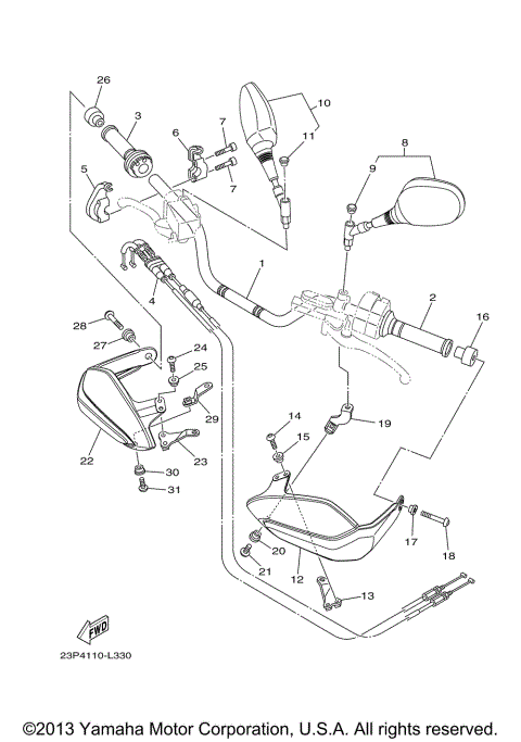 STEERING HANDLE CABLE