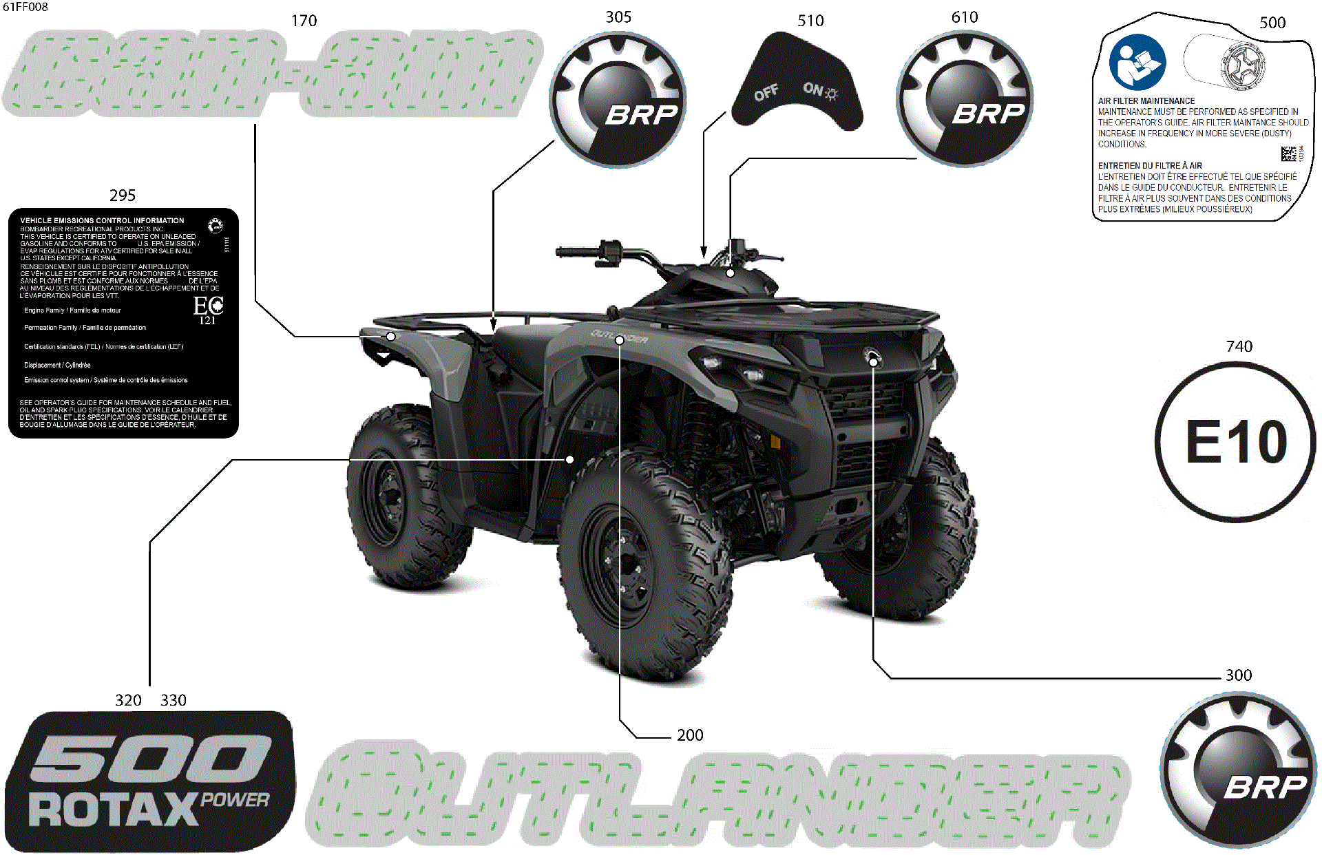 2026 Can-Am International - OUTLANDER - 4X4 - STD - 500 - 1DTA