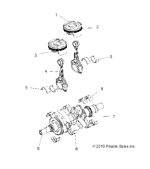 ENGINE, CRANKSHAFT and PISTON - A16DAE87AL (49RGRPISTON11RZR875)