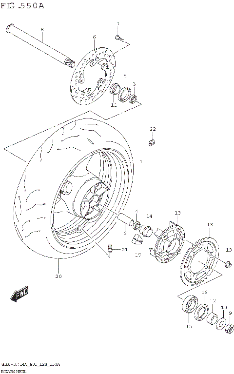 REAR WHEEL (GSX-R750Z)