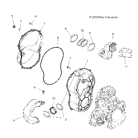 BODY, CLUTCH COVER - A15SVE95FW (49ATVCLUTCHCVR14SCRAM)