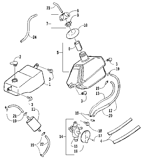 GAS TANK AND OIL TANK ASSEMBLIES [78573]