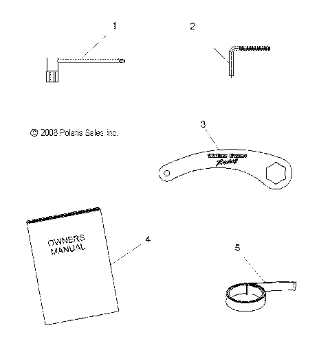 TOOLS, TOOL KIT and OWNERS MANUAL - S09PL8ES/EE (49SNOWTOOL09ASLT)