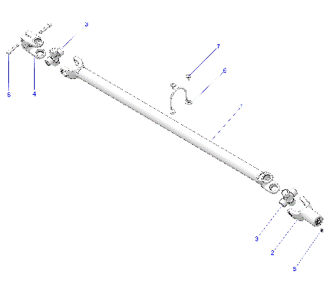 DRIVE TRAIN, PROP SHAFT, REAR - Z25S4D92AA/AL/BA/BF/AF/BL (C750264)