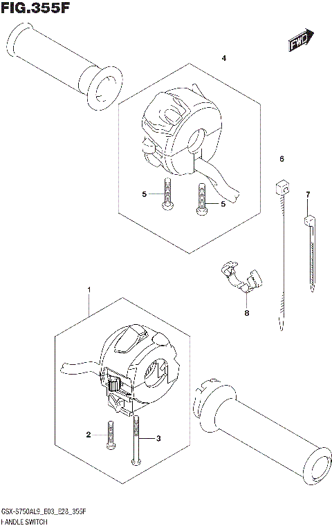 HANDLE SWITCH (GSX-S750ZAL9 E28)