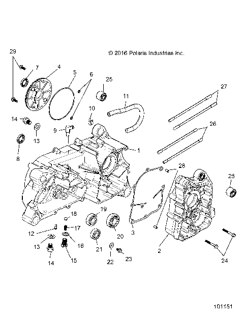 ENGINE, CRANKCASE COMP LEFT/RIGHT - A19HAA15N7 [101151]