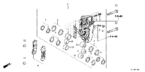 LEFT FRONT BRAKE CALIPER