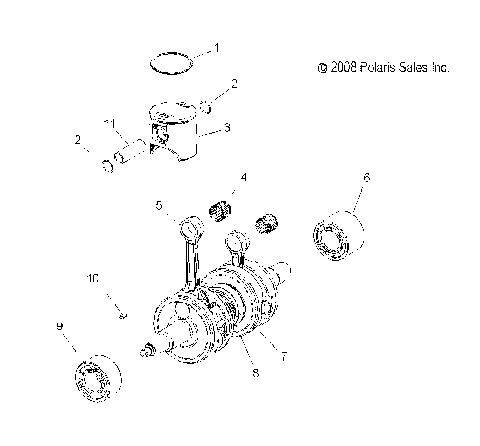 ENGINE, PISTON and CRANKSHAFT - S12MX6JSA/JEA (49SNOWPISTONCRANKSHAFT09600RACE)