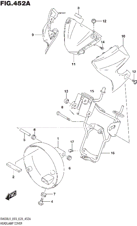 HEADLAMP COVER (SV650L9 E03)