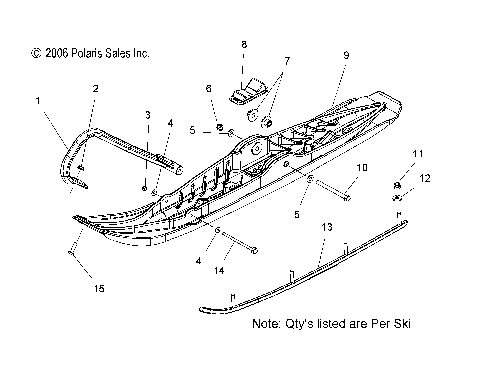 SKI ASSEMBLY - S07PS6FS/FSA (49SNOWSKIASM600HO)