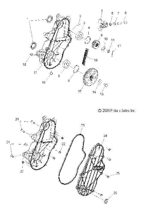 DRIVE TRAIN, CHAINCASE - S10PK6HSA/HSL/HEA/PM6HSA/HSL (49SNOWCHAINCASE09700RMK)