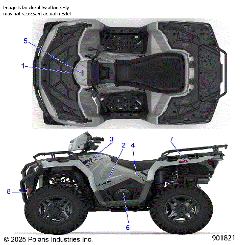 BODY, DECALS, GRAPHIC - A26SHR57AG (901821)