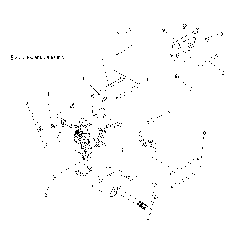 DRIVE TRAIN, MAIN GEARCASE MOUNTING - A12MH50FF/FX/FY (49ATVGEARCASEMTG11SP500)