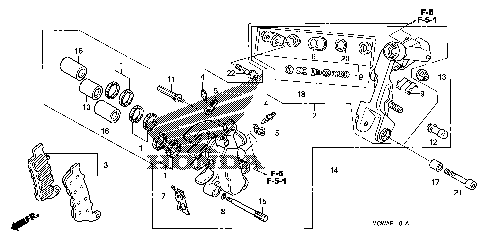 LEFT FRONT BRAKE CALIPER