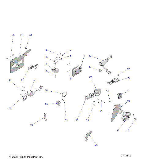 ELECTRICAL, WIRE HARNESS, COMPONENTS, AND LICENSE PLATE - R26TAU99CP/EP (C733112)