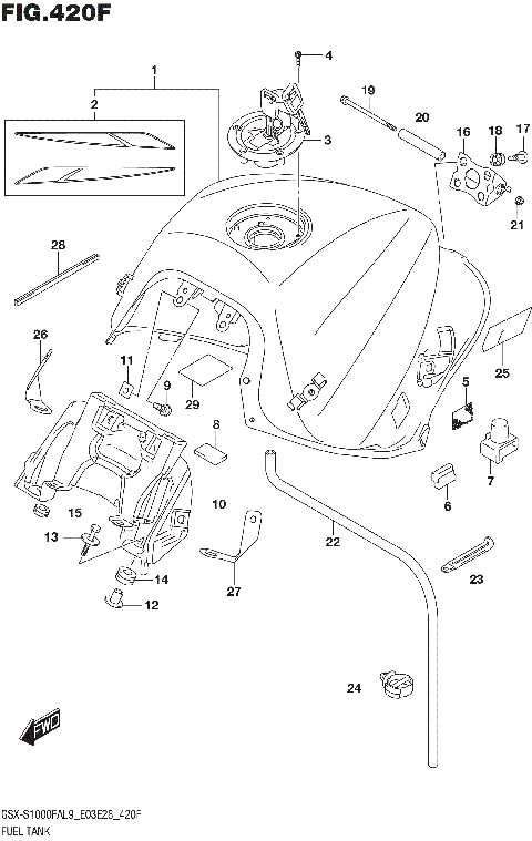 FUEL TANK (GSX-S1000FYAL9 E33)