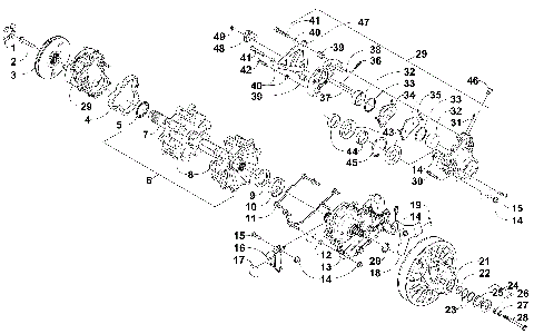 DRIVE TRAIN SHAFT AND BRAKE ASSEMBLIES [101665]