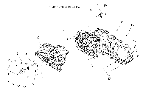 DRIVE TRAIN, MAIN GEARCASE - A10LB27AA (49ATVTRANSCVR08HAWKINTL)