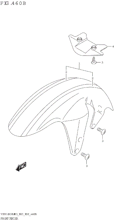 FRONT FENDER (SEE NOTE 1)