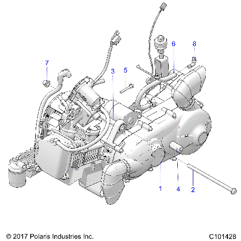 ENGINE, ENGINE and TRANSMISSION MOUNTING - A19HAA15N7 (C101428)