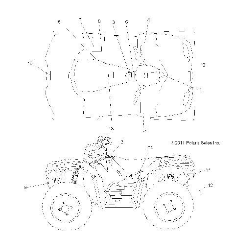 BODY, DECALS - A12ZN55AA/AQ/AZ (49ATVDECAL12SP550)