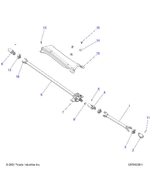DRIVE TRAIN, FRONT PROP SHAFT - Z23NAE99PR (C0704935-1)