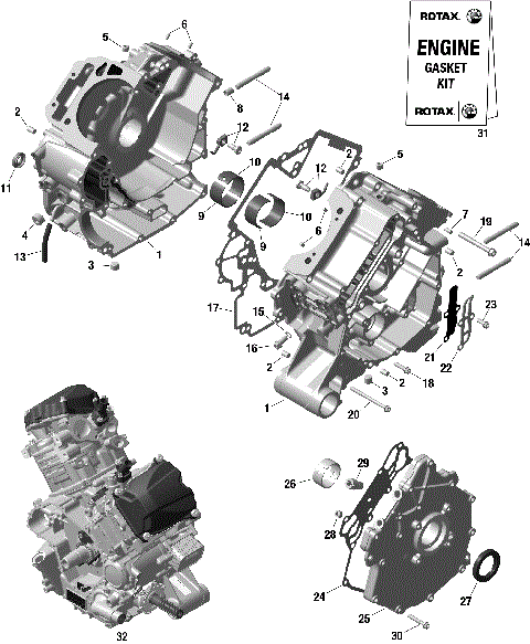 01- ROTAX - Crankcase
