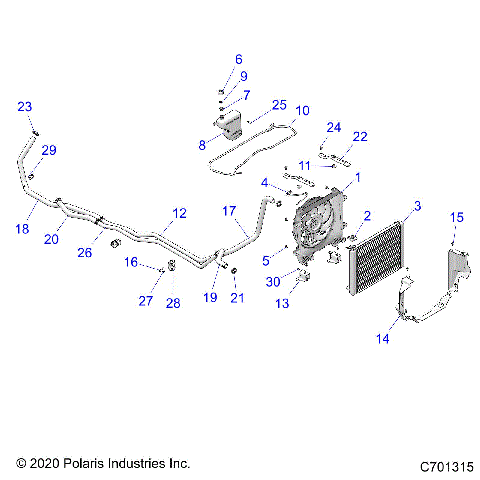 ENGINE, COOLING SYSTEM - R21RRE99FP/F9 (C701315)