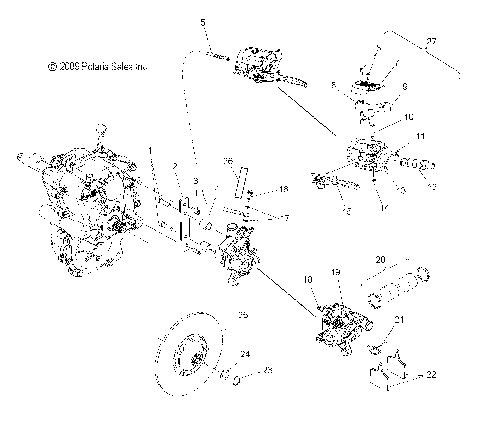 BRAKES, BRAKE CALIPER and DISC - S15PU6NSL/NEL (49SNOWBRAKE10600WIDE)