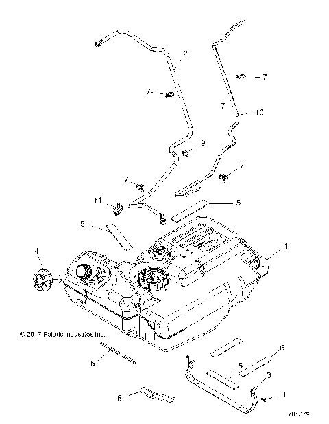 BODY, FUEL TANK - Z18VBE99BW (701879)