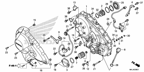 RIGHT CRANKCASE COVER (2)