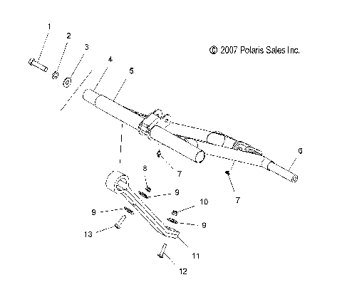 SUSPENSION, TORQUE ARM, FRONT (M-10)(LX) - S08PD6HS (49SNOWFTA08IQTRBOM10)