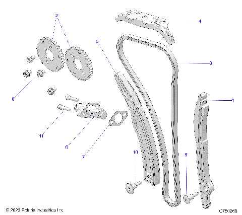 ENGINE, CAM CHAIN AND TENSIONER - Z25S4D92AA/AL/BA/BF/AF/BL (C750269)