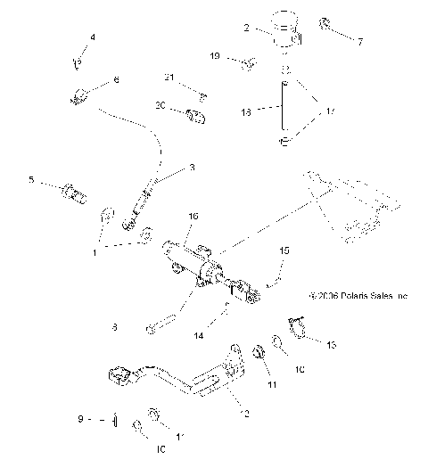 BRAKE, FOOT - A07LB27FA/LH27FB (49ATVBRAKEFOOT07HAWKI)