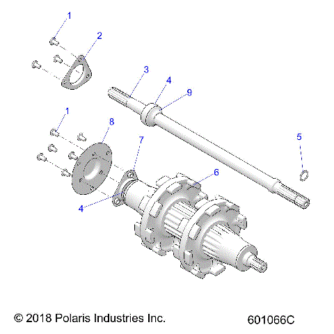 DRIVE TRAIN, JACKSHAFT and DRIVESHAFT - S19EEC8RS/REM (601066C)