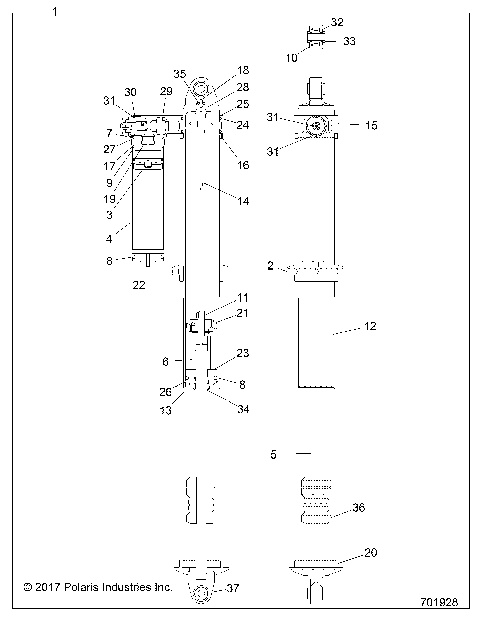 SUSPENSION, REAR SHOCK - Z20NAE92KL (701928)
