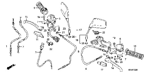 HANDLE LEVER@SWITCH@CABLE
