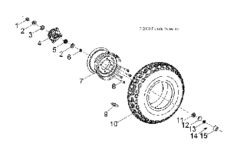 WHEEL, FRONT - A07KA09AA/AB/AD (49ATVWHEELFRT07OTLW90)