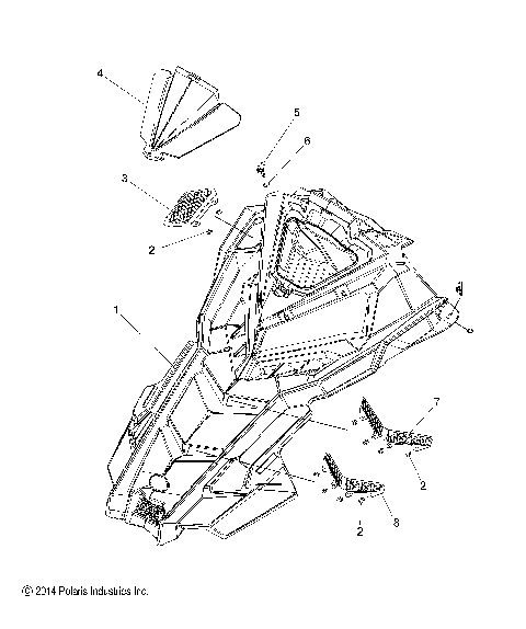 BODY, HOOD ASM. - S15DP8 All OPTIONS (49SNOWHOOD15PROS)