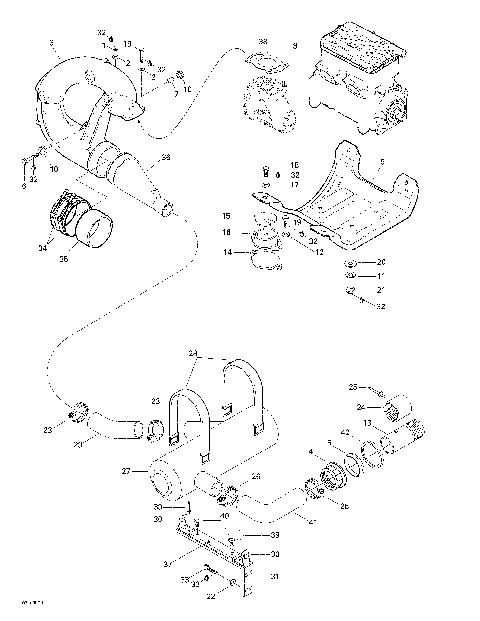 01- Engine Support And Muffler