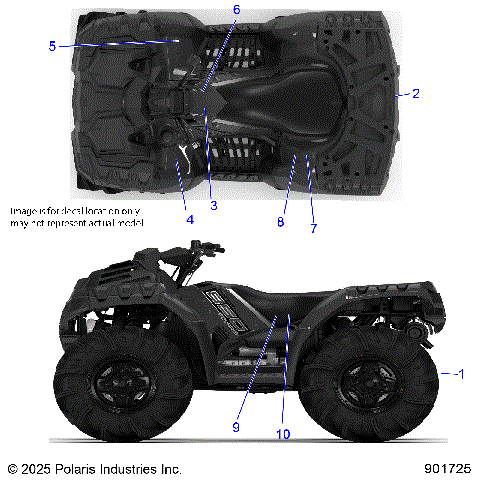 BODY, DECALS STANDARD - A26SXN85A7 (901725)