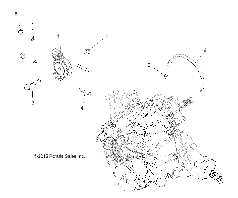 DRIVE TRAIN, MAIN GEARCASE MOUNTING - ALL OPTIONS (49RGRGEARCASEMTG13900XP)