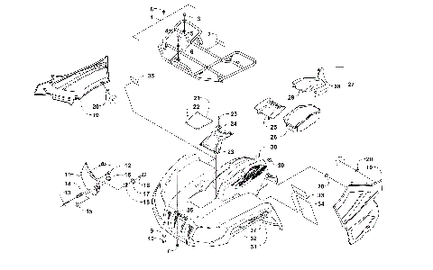 FRONT RACK, BODY PANEL, AND HEADLIGHT ASSEMBLIES [100075]
