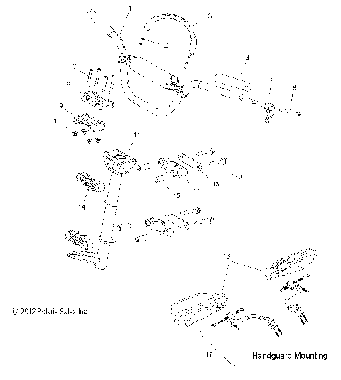 STEERING, HANDLEBAR MOUNTING, LE - S15CC6 ALL OPTIONS (49SNOWHANDLEBAR11800PRMK)