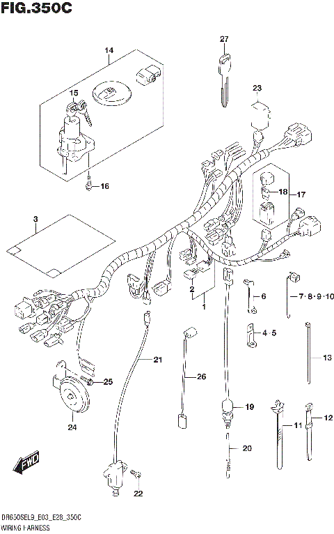 WIRING HARNESS (DR650SEL9 E33)